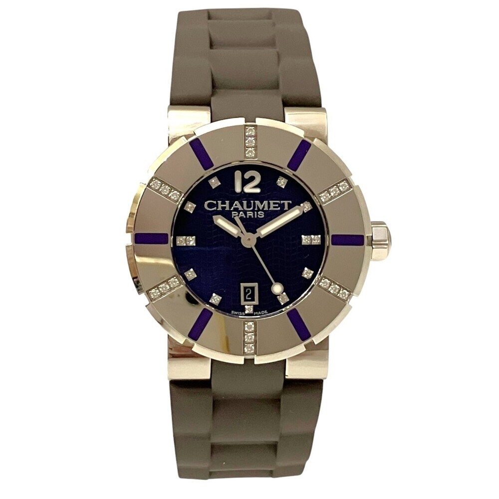 Chaumet Class One wristwatch, total weight 78g, stainless steel, rubber strap...
